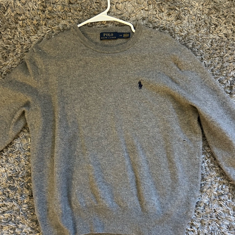 Polo by Ralph Lauren Men's Gray Crewneck Sweater